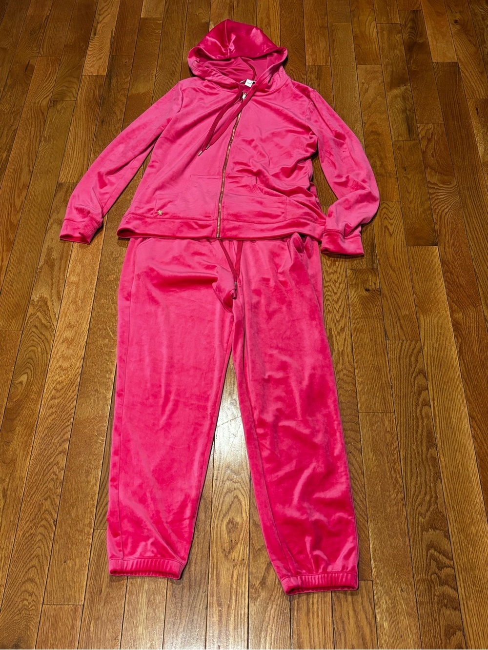 Lilly Pulitzer Bright Pink Velour Hoodie Set